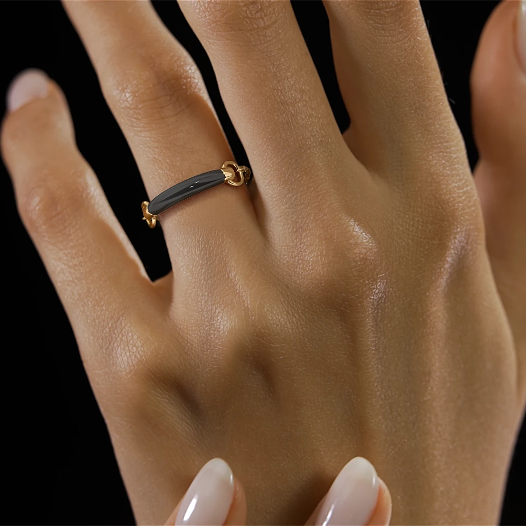 The Zwart Black Slider Ring 2