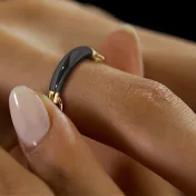 The Zwart Black Slider Ring 4